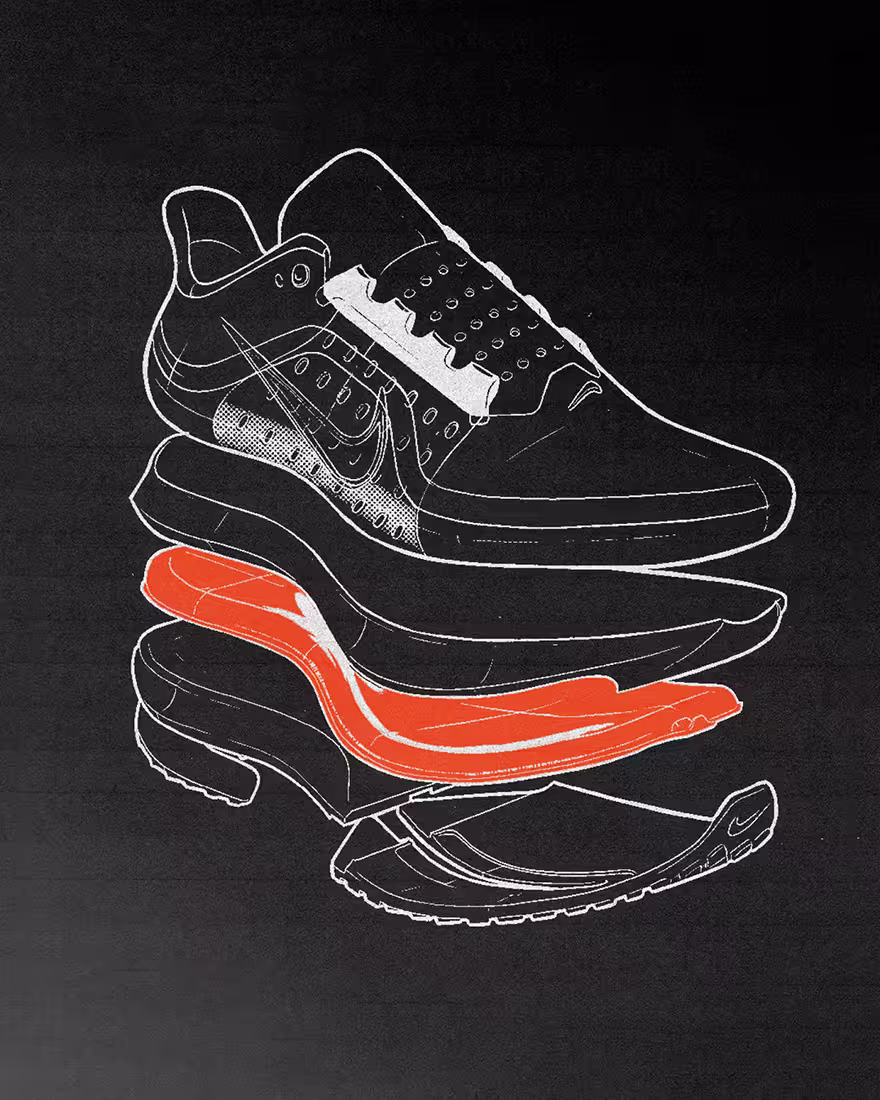 Nike Pegasus upper mesh detail